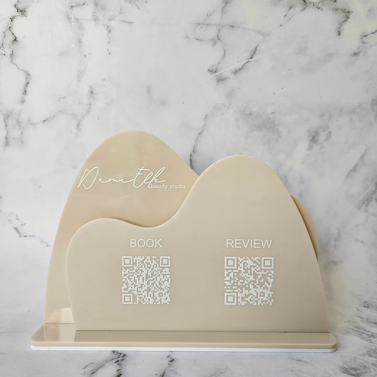 QR Code Sign | Double Wavy Arch