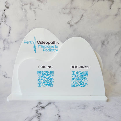 QR Code Sign | Double Wavy Arch