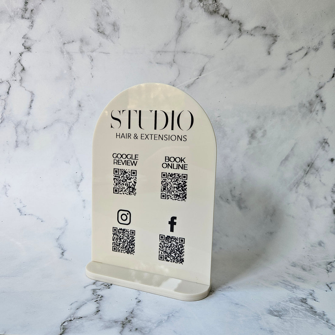 QR Code Sign with Logo | Mini Arch