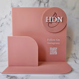 Custom Brochure Holder (Pink Clay)