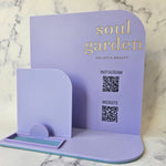 Custom Brochure Holder (pastel lilac)