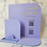 Custom Brochure Holder (pastel lilac)