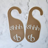 Do not disturb door hanger with shhhh