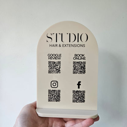 QR Code Sign with Logo | Mini Arch