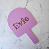 Personalised Handheld Mirror with Name