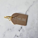 Arch qr code keyring with logo (taupe)