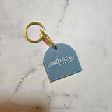 Arch shaped qr code keyring with logo