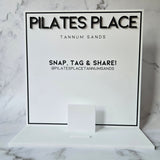 Square QR Code Sign for Google Review (White Acrylic)