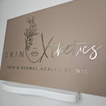 Rectangle Acrylic Signage with gold 3D letters