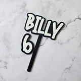 Skater Theme with Name & Age | Cake Topper & Fropper