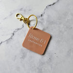 Square qr code keyring with logo