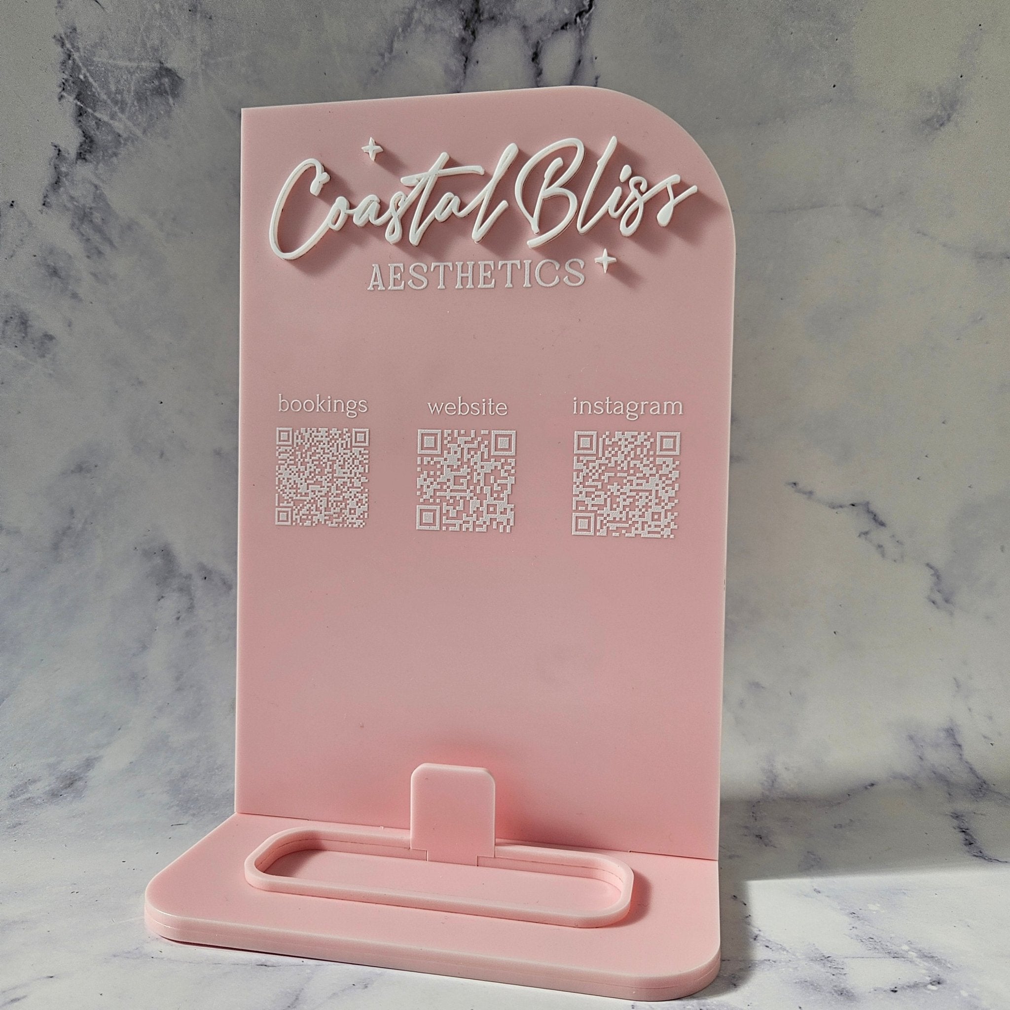 QR Code Sign (baby blush)