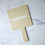 Square Handheld Mirror in Nude Acrylic